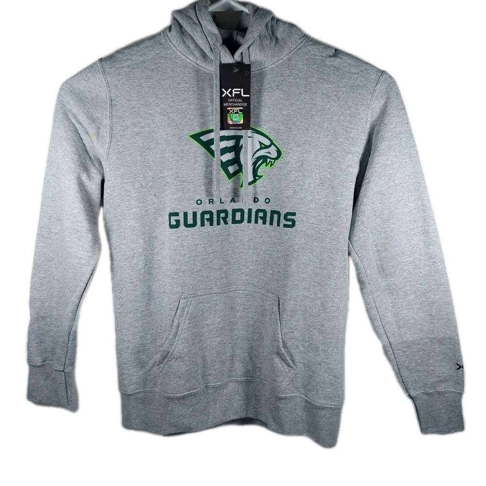 XFL Women's Size M - Orlando Guardians Lockup Logo Grey Hoodie